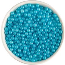 Picture of BABY BLUE MINI PEARLS EDIBLE SPRINKLES X 50G